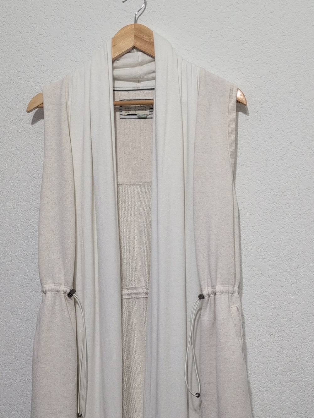 Anthropologie‎ Saturday Sunday Midi Open Waterfall Sweater Vest Duster Sz Medium - Picture 3 of 13